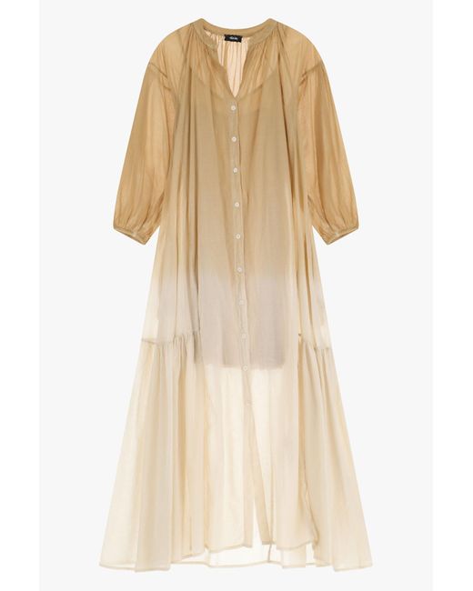 Robe Longue Avec Boutons Frontaux Dixie en coloris Natural