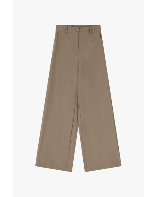Pantalon Palazzo Taille Haute Dixie en coloris Natural