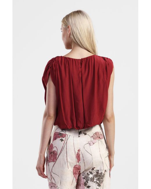 Top Ample À Manches Courtes Dixie en coloris Red