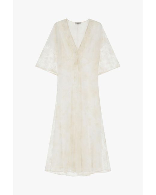 Robe Midi Avec Manches Transparentes Dixie en coloris White