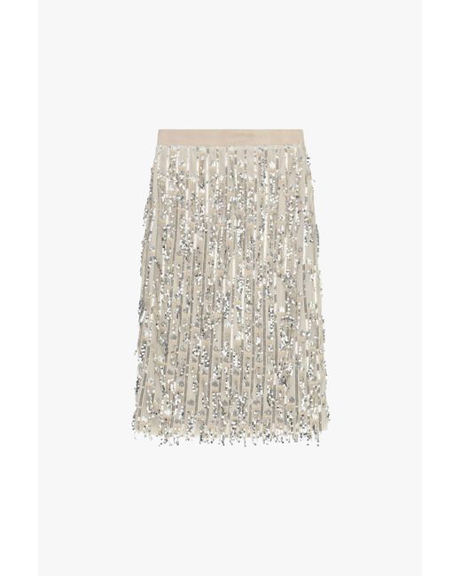 Jupe Midi À Sequins Taille Haute Dixie en coloris White