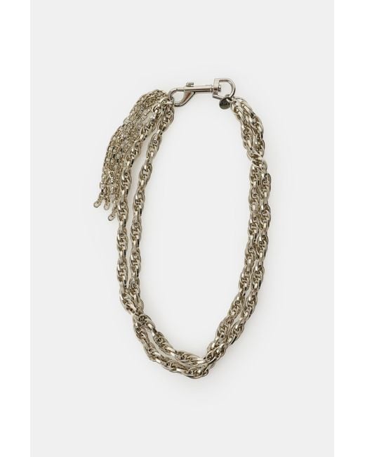 Collier Double Chaîne Avec Franges Dixie en coloris Metallic