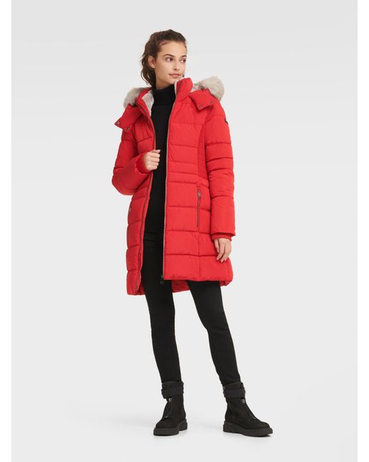 dkny red puffer jacket