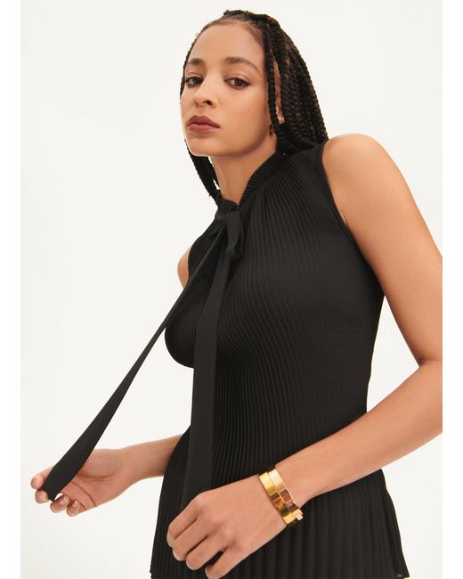 dkny tie neck top