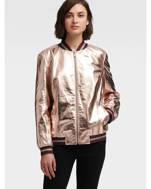 purple leather bomber jacket