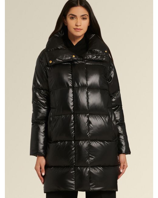 DKNY Synthetic Donna Karan Snap-button Puffer With Oversized Collar in ...
