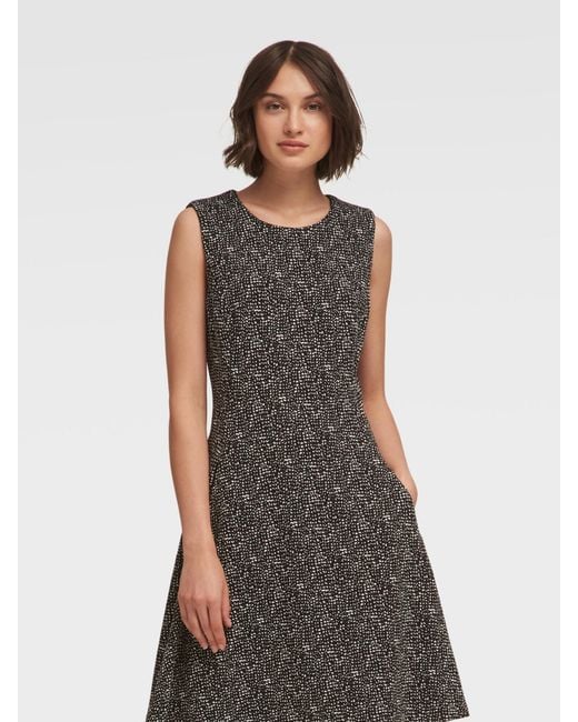 tweed flare dress