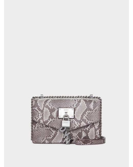 DKNY Elissa Small Python Shoulder Bag Lyst