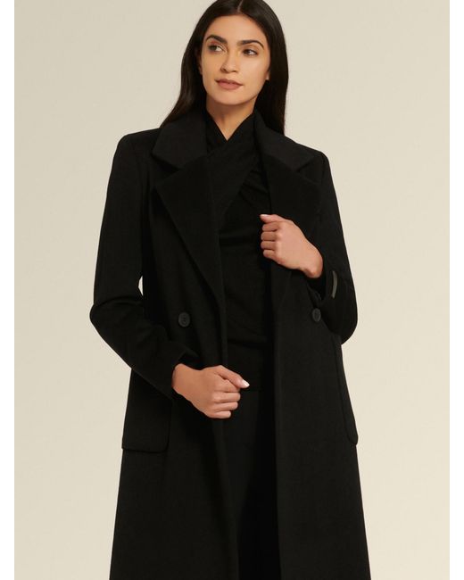 DKNY Cashmere Donna Karan Double-button Overcoat in Black - Lyst