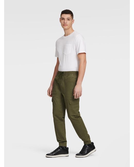 olive green cargo joggers mens