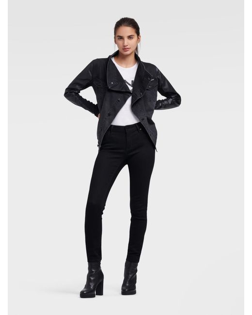 ladies black waterfall jacket