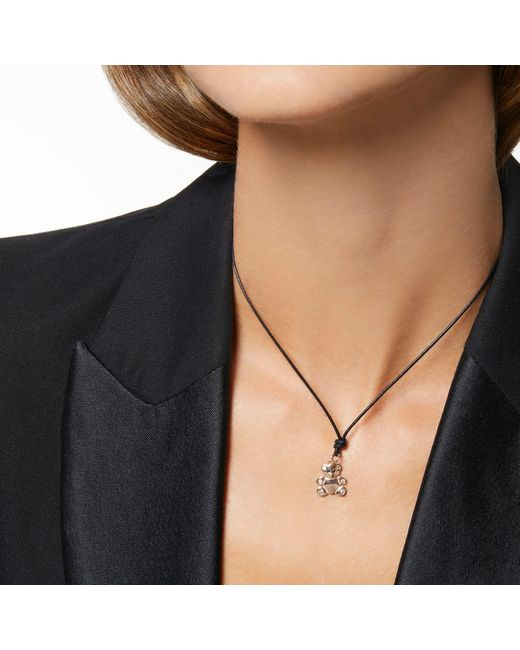 Dodo Metallic Rose, Diamond & Enamel Bear Charm