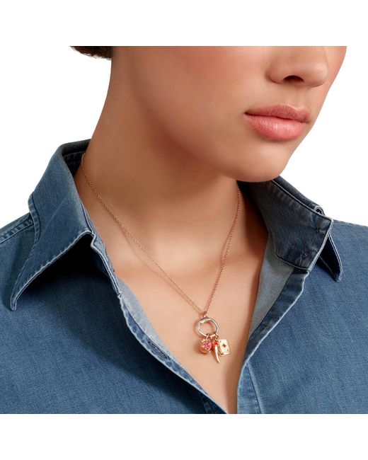 Dodo Pink Rose & Ruby Pomegranate Charm