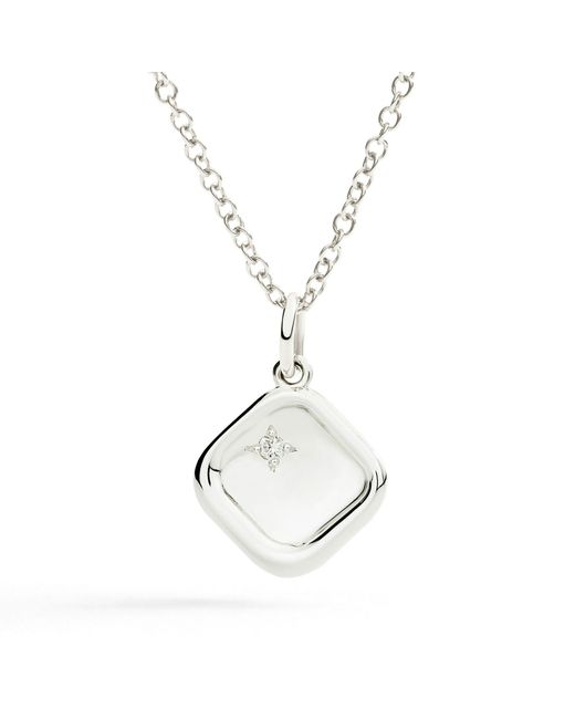 Dodo Metallic Diamond Signet Charm