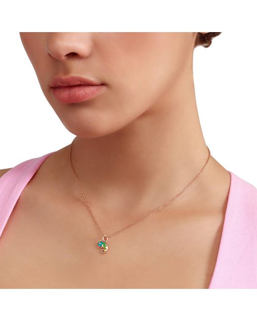 Dodo Blue Rose & Enamel Chameleon Charm