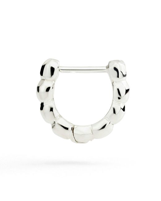 Dodo Metallic Granelli Hoop Earring