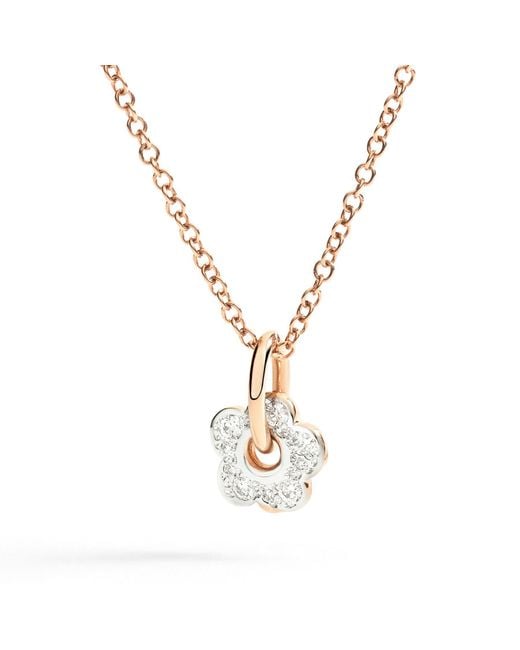 Dodo White Rose & Diamond Flower Charm