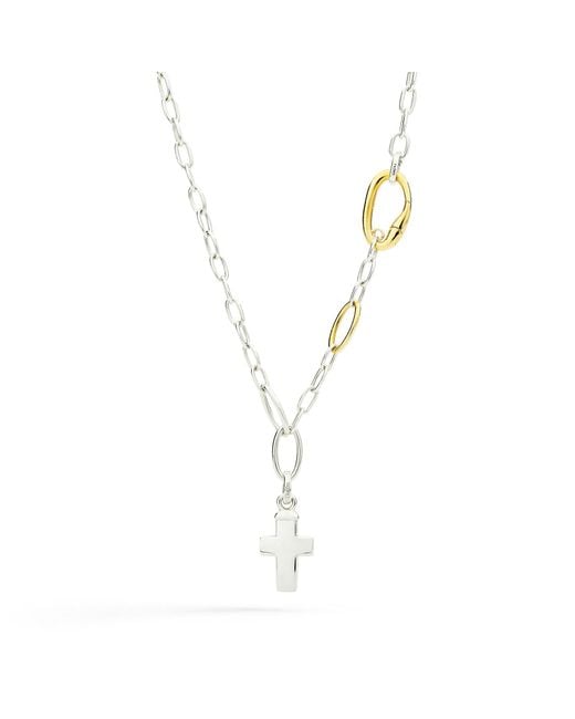 Dodo White Sterling Maxi Cross Charm