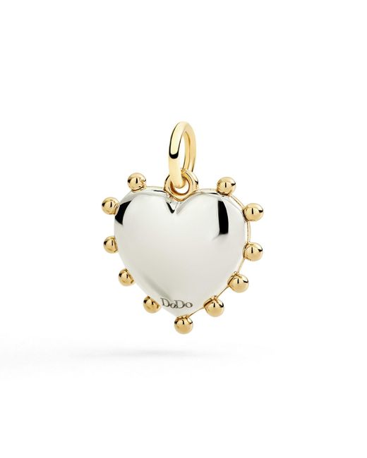 Dodo Green Heart Charm With Malachite