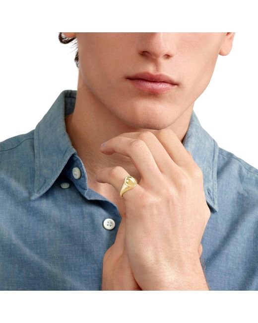 Dodo Metallic Diamond Signet Ring