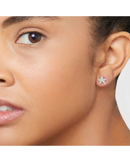 Dodo White Diamond Star Earring