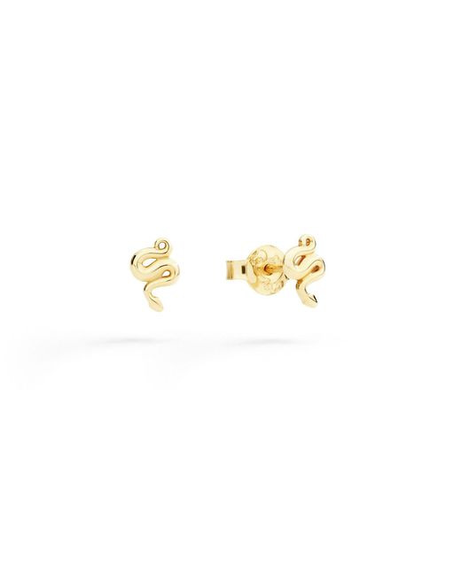 Dodo Metallic Mini Snake Stud Earrings