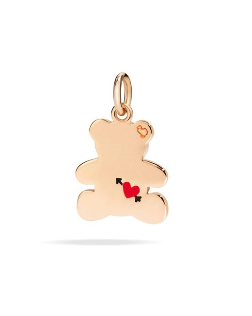 Dodo Metallic Rose, Diamond & Enamel Bear Charm