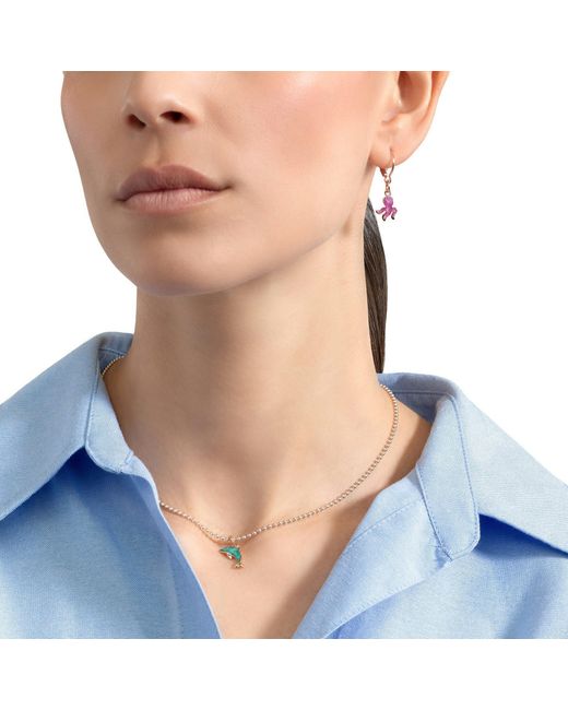Dodo Pink Rose & Enamel Octopus Charm