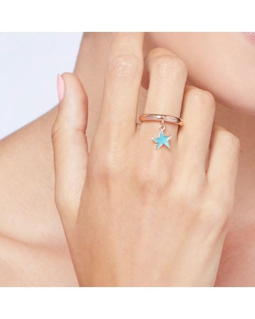 Dodo Blue Rose & Enamel Star Charm