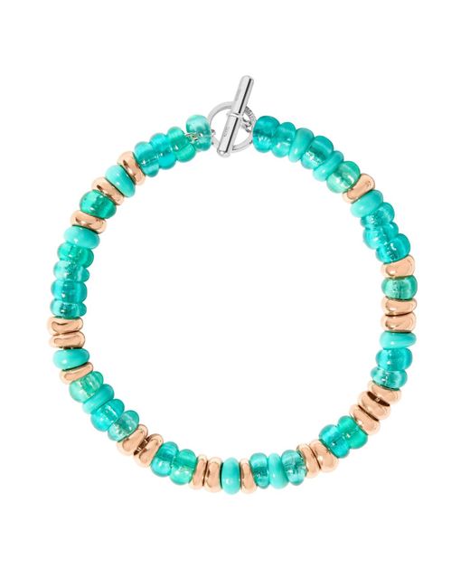Bracelet Rondelle En Argent Doré Et Plastique Recyclé Dodo en coloris Blue