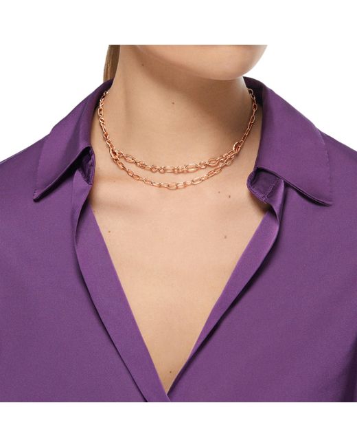 Dodo Metallic Plated Openable Link Necklace