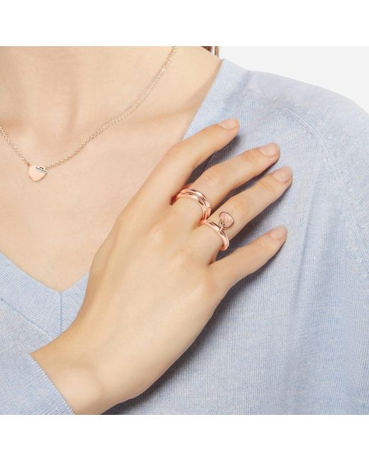 Dodo White Rose & Enamel Heart Charm