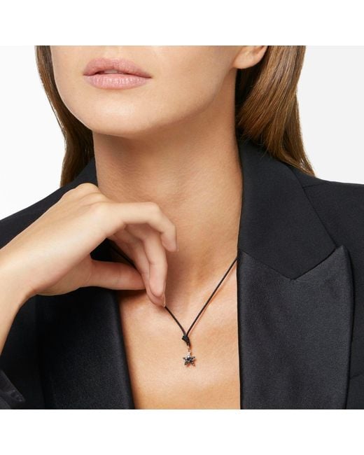 Dodo Black Rose & Diamond Star Charm