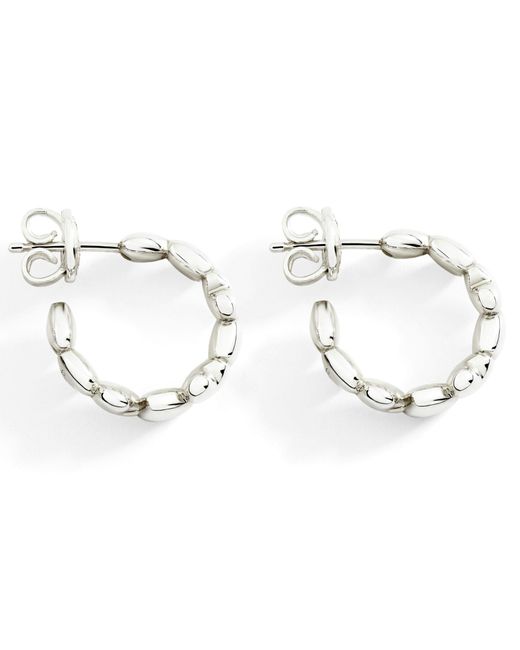 Dodo Metallic Heart Hoop Earrings