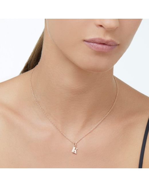 Dodo Metallic Rose Letter K Charm