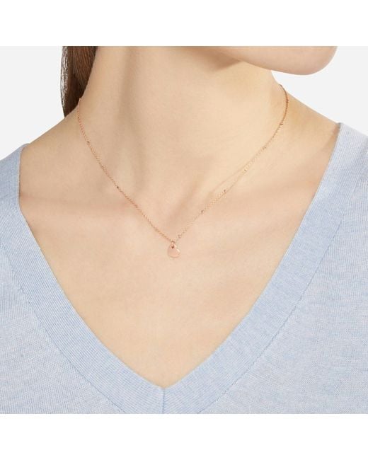 Dodo Metallic Rose Mini Heart Necklace