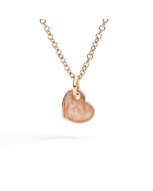 Dodo White Rose & Enamel Heart Charm