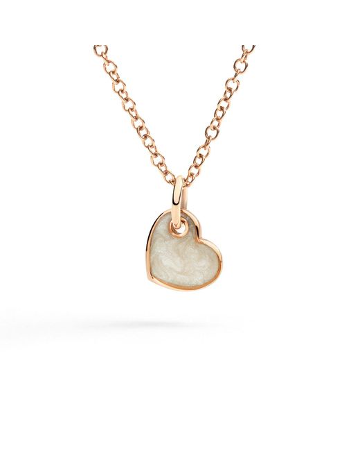 Dodo Metallic Rose & Enamel Heart Charm
