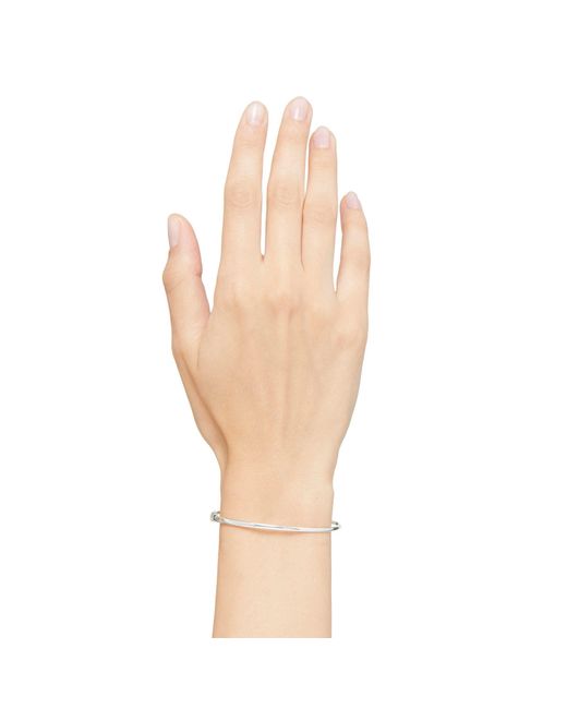 Bracciale Bangle Essentials Argento di Dodo in White