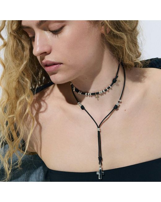 Dodo Metallic Cross Charm