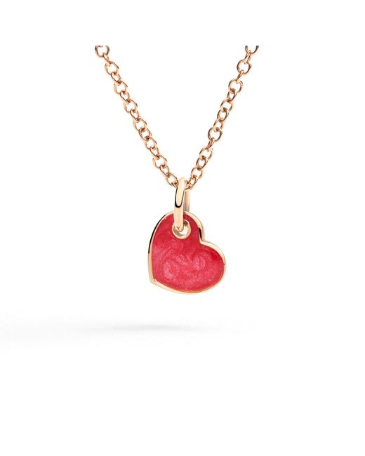 Dodo Red Rose & Enamel Heart Charm