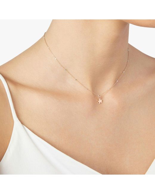 Dodo Metallic Rose Mini Star Necklace