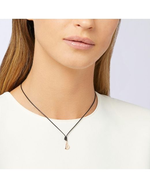 Dodo Metallic Rose Letter D Charm