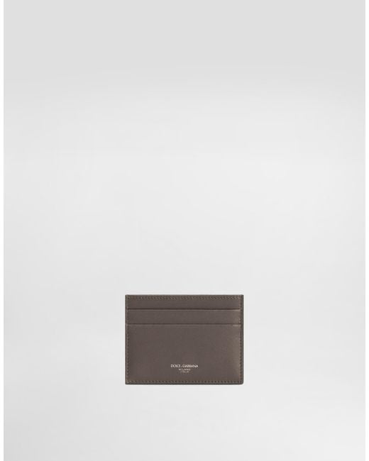Dolce & Gabbana White Calfskin Card Holder for men