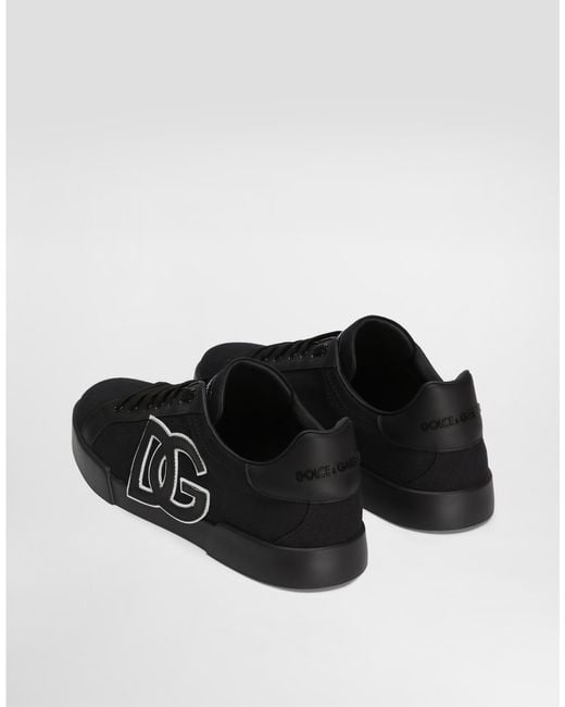 Dolce & Gabbana Black Sport Shoes "Portofino" for men