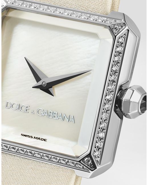 Dolce & Gabbana White Sofia Steel Watch With Diamonds