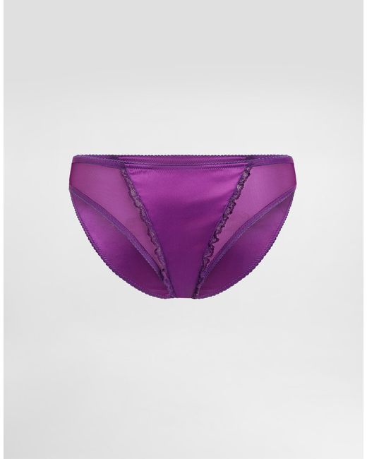 Dolce & Gabbana Purple Dna Satin Briefs