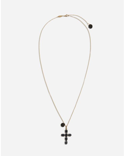 Dolce & Gabbana ファミリー ペンダント イエローゴールド ブラックサファイア White