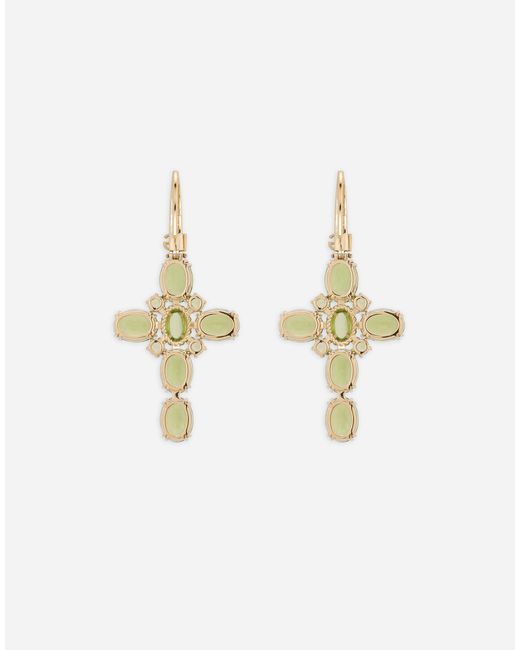 Dolce & Gabbana アンナ イヤリング 18Kイエローゴールド&ペリドット White