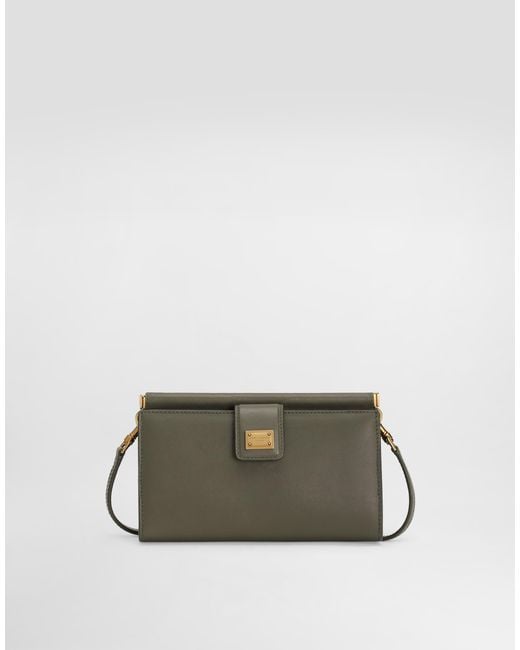 Dolce & Gabbana Green Plongé Calfskin Phone Bag